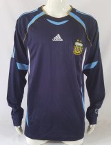 2006 Argentina Away Retro Jersey Long Sleeve Fans Version