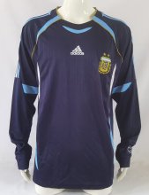 2006 Argentina Away Retro Jersey Long Sleeve Fans Version