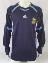 2006 Argentina Away Retro Jersey Long Sleeve Fans Version