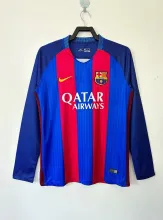 16/17 Barcelona Home Retro Jersey Long Sleeve