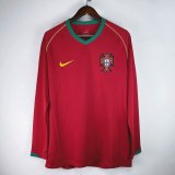 2006 Portugal Home Retro Jersey Long Sleeve