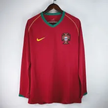 2006 Portugal Home Retro Jersey Long Sleeve