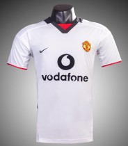 02/04 Man United Away White Retro Jersey