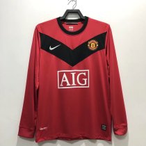 2010 Man United  Home Retro Jersey Long Sleeve