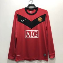 2010 Man United  Home Retro Jersey Long Sleeve