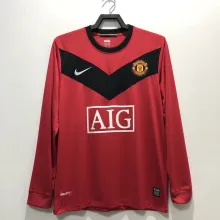 2010 Man United  Home Retro Jersey Long Sleeve