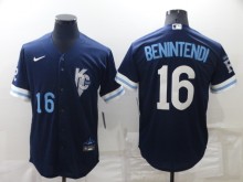 Kansas City Royals BENNTENDI 16 Nike Navy 2022 City Connect Replica Jersey