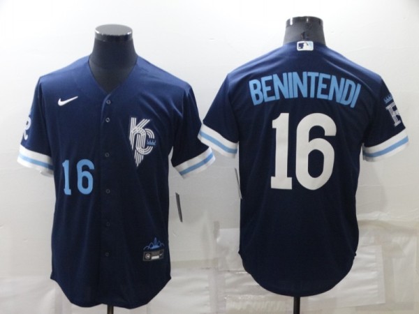 Kansas City Royals BENNTENDI 16 Nike Navy 2022 City Connect Replica Jersey