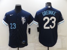 Kansas City Royals Dark Blue GREINKE 23 Jersey