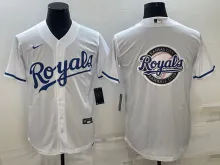 Kansas City Royals White Nike Navy Jersey