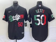 Los Angeles Dodgers BETTS #50 Black Baseball Jersey
