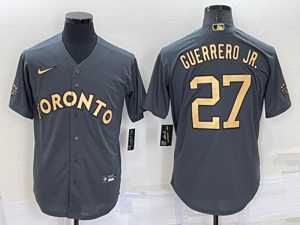 Toronto Blue Jays Vladimir GUERRERO JR. #27 Grey Baseball Jersey