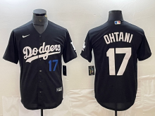 Los Angeles Dodgers OHTANI #17 Black Baseball Jersey
