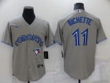Toronto Blue Jays Vladimir BICHETTE #11 Grey Baseball Jersey