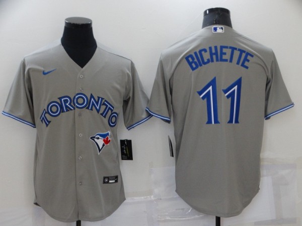 Toronto Blue Jays Vladimir BICHETTE #11 Grey Baseball Jersey