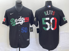 Los Angeles Dodgers BETTS #50 Black Baseball Jersey