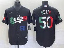Los Angeles Dodgers BETTS #50 Black Baseball Jersey