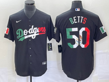 Los Angeles Dodgers BETTS #50 Black Baseball Jersey