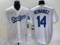 Los Angeles Dodgers HERNANDEZ #14 Whtie Baseball Jersey