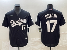 Los Angeles Dodgers OHTANI #17 Black Baseball Jersey