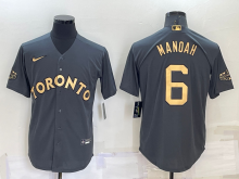 Toronto Blue Jays Vladimir MANOAH #6 Grey Baseball Jersey