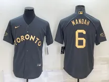Toronto Blue Jays Vladimir MANOAH #6 Grey Baseball Jersey