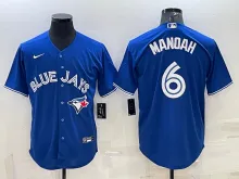 Toronto Blue Jays Vladimir MANOAH #6 Blue Baseball Jersey