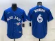 Toronto Blue Jays Vladimir MANOAH #6 Blue Baseball Jersey