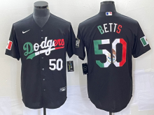 Los Angeles Dodgers BETTS #50 Black Baseball Jersey