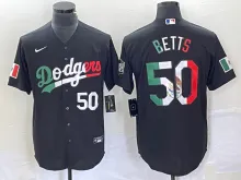 Los Angeles Dodgers BETTS #50 Black Baseball Jersey