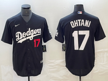 Los Angeles Dodgers OHTANI #17 Black Baseball Jersey