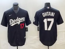 Los Angeles Dodgers OHTANI #17 Black Baseball Jersey