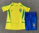 2002 Brazil Home Retro Kids Jersey