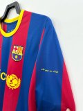 10/11 Barcelona Home Retro Jersey Liga Version Long Sleeve