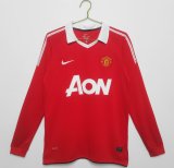 10/11 Man United  Home Retro Jersey Long Sleeve