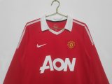 10/11 Man United  Home Retro Jersey Long Sleeve