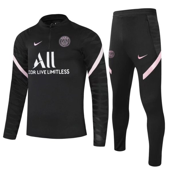 21/22 PSG Black Sweater Tracksuit Thai Quality