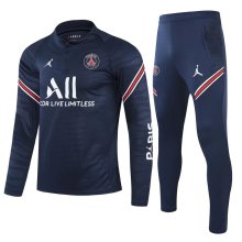 21/22 PSG Jordan Dark Blue Sweater Player Version Tracksuit with Zipper  Thai Quality