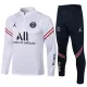 21/22 PSG Jordan White Sweater Tracksuit with Zipper  Thai Quality