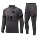 21/22 PSG Jordan Grey Sweater Tracksuit with Zipper  Thai Quality