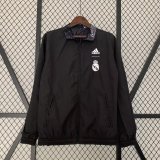 23/24 Real Madrid Dragon Black Windbreaker Jacket two-sided Jacket Thai Quality