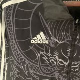 23/24 Real Madrid Dragon Black Windbreaker Jacket two-sided Jacket Thai Quality