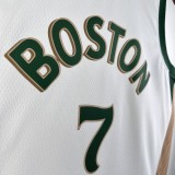 NBA Men Season 2024 Boston Celtics White City Edition #7 BROWN Jersey High Quality Name and Number Print