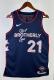 NBA Men 2024 Philadelphia 76ers Navy City Edition #21 EMBIID Swingman Jersey