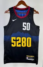 NBA Men Season 2024 Denver Nuggets Black City Edition #50 GORDON Jersey High Quality Name and Number Print