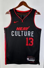 NBA Men 2024 Miami Heat Back City Edition #13 ADEBAYO Jersey High Quality Name and Number Print