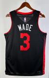 NBA Men 2024 Miami Heat Back City Edition #3 WADE Jersey High Quality Name and Number Print