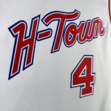 NBA Men Season 2024 Houston Rockets White City Edition #4 GREEN Jersey High Quality Name and Number Print