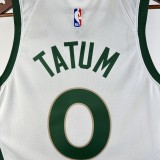NBA Men Season 2024 Boston Celtics White City Edition #0 TATUM Jersey High Quality Name and Number Print