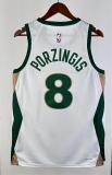 NBA Men Season 2024 Boston Celtics White City Edition #8 PORZINGIS Jersey High Quality Name and Number Print